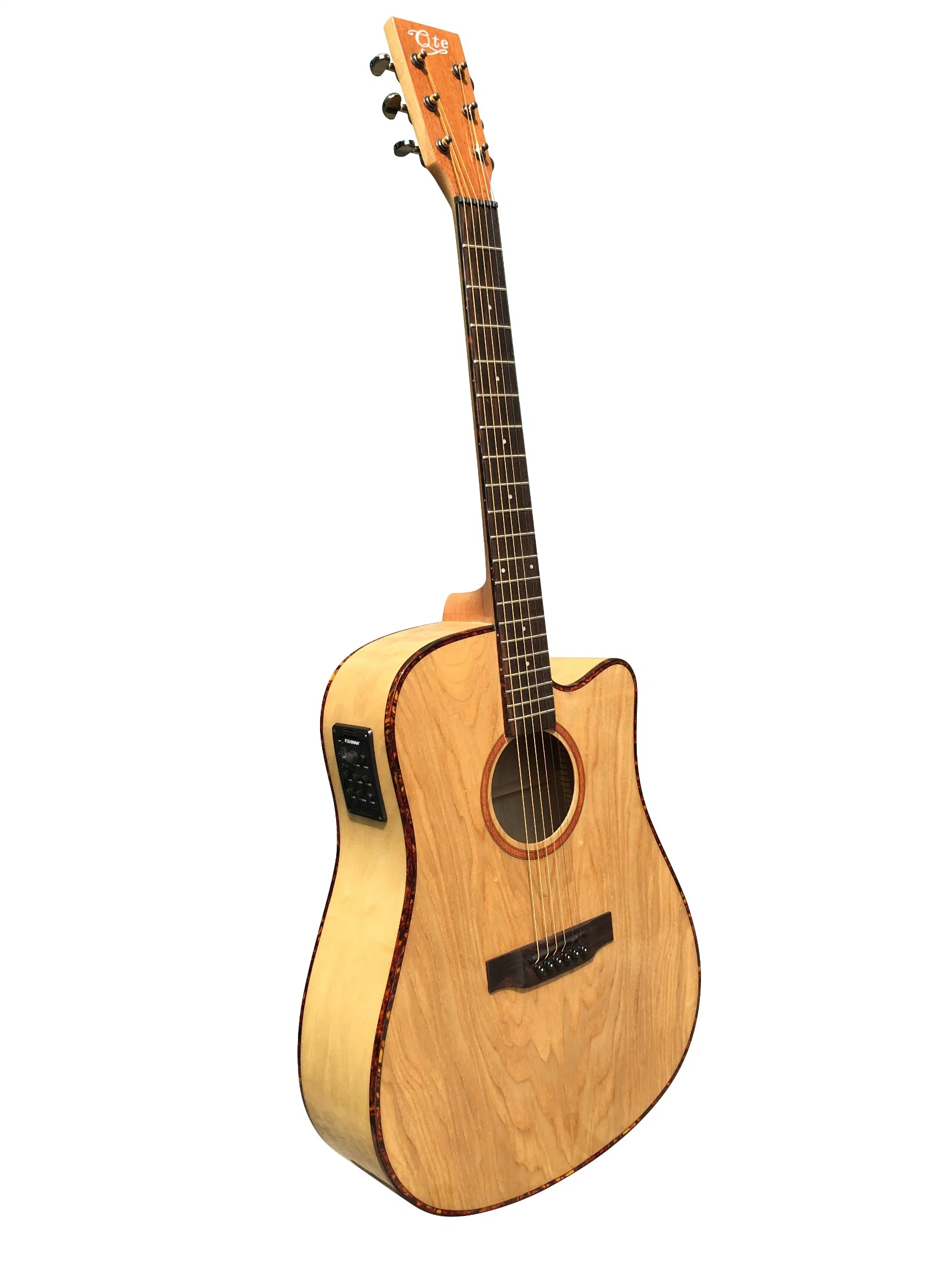 China Made High quality/High cost performance  All Solid Guitar Acoustic Om Shape Rosewood Folk Acoustic Guitar 41 Inch