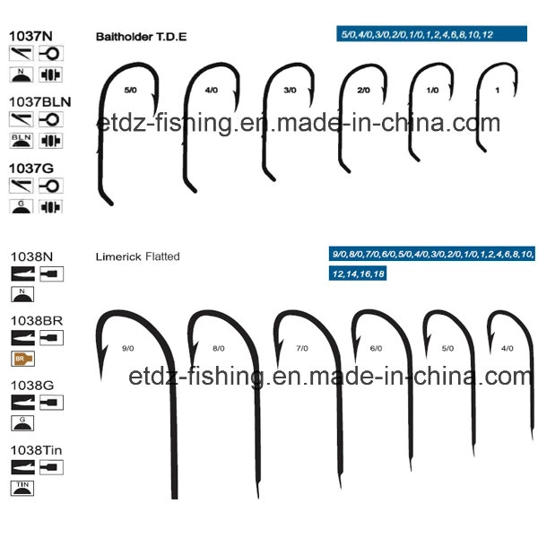 Hook de gusano Hooks de Mar de Kirby Budai o′ de Shaugnessy Carpa de Mar Ganchos de pesca