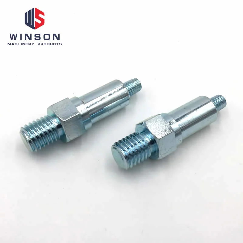 CNC Lathe Turning Threaded Parts, Zinc Plated Steel Studs