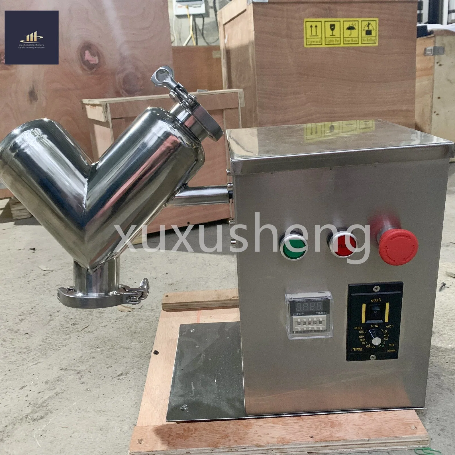 Vh-2/Vh-5/Vh-8/Vh-10 Single Arm V Shape Dry Chemical Mixing Machine Lab Dry Powder Mixer