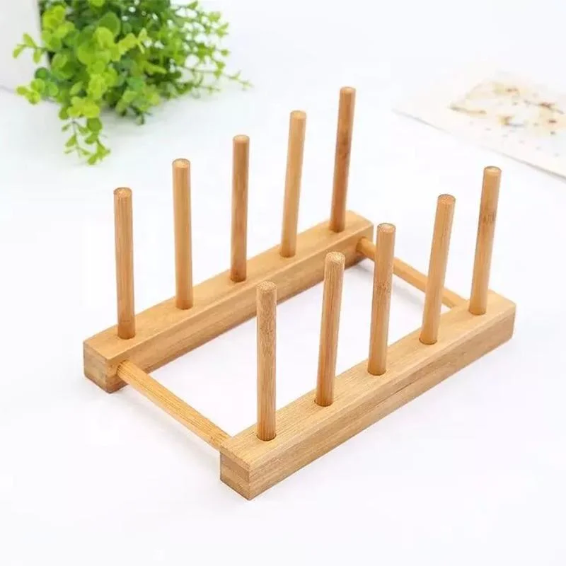 Shelf Display Rack Wooden Bowl Rack Wooden Drain Rack