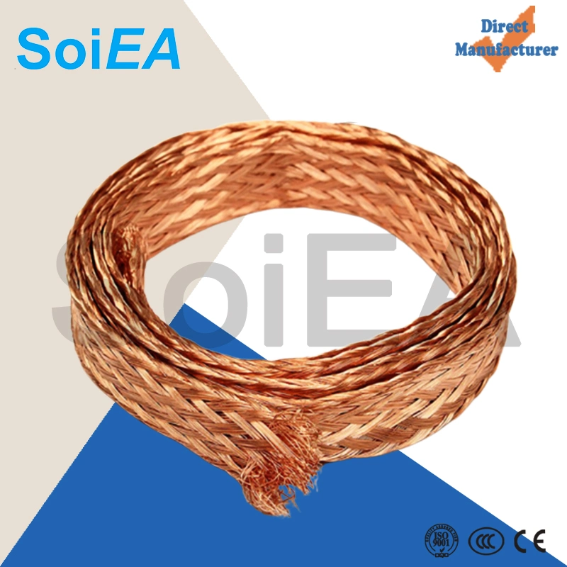 High quality/High cost performance  Electric Connector Silver Plated Cable Copper Braided Wires Braid Copper Copper Mesh Electrical Braided Cable Wire