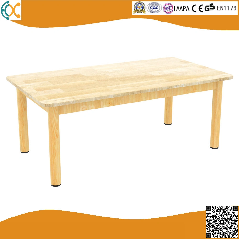 Top Solid Wood Dining Table Kids Long Table for Nursery