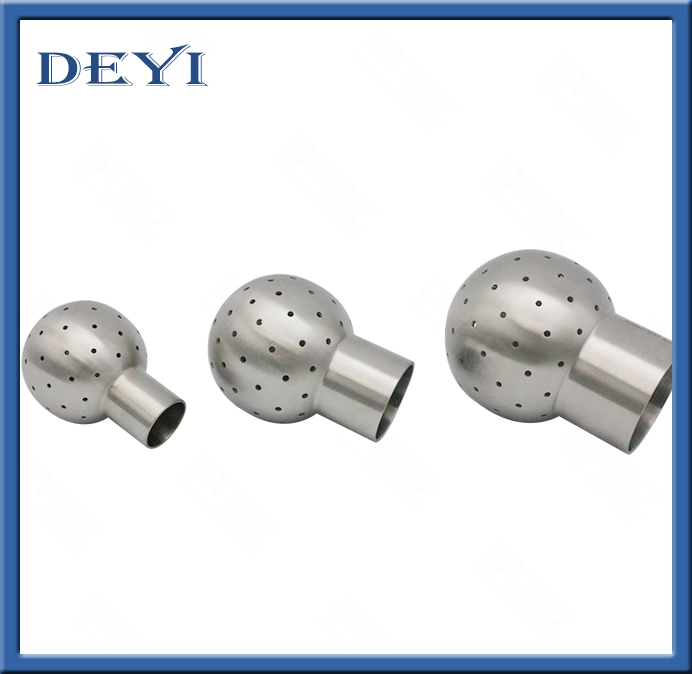 Deyi SS304 SS316L Sanitary Stainless Steel Cleaning Ball Rotary Type Spray Ball for Tanks Ball Cleaner Hygieni Grade Spray Nozzle