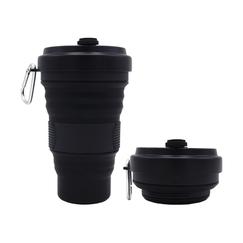 Portable Retractable Drinking Silicone Cup Travel Folding Mug Leak Proof Ci14016