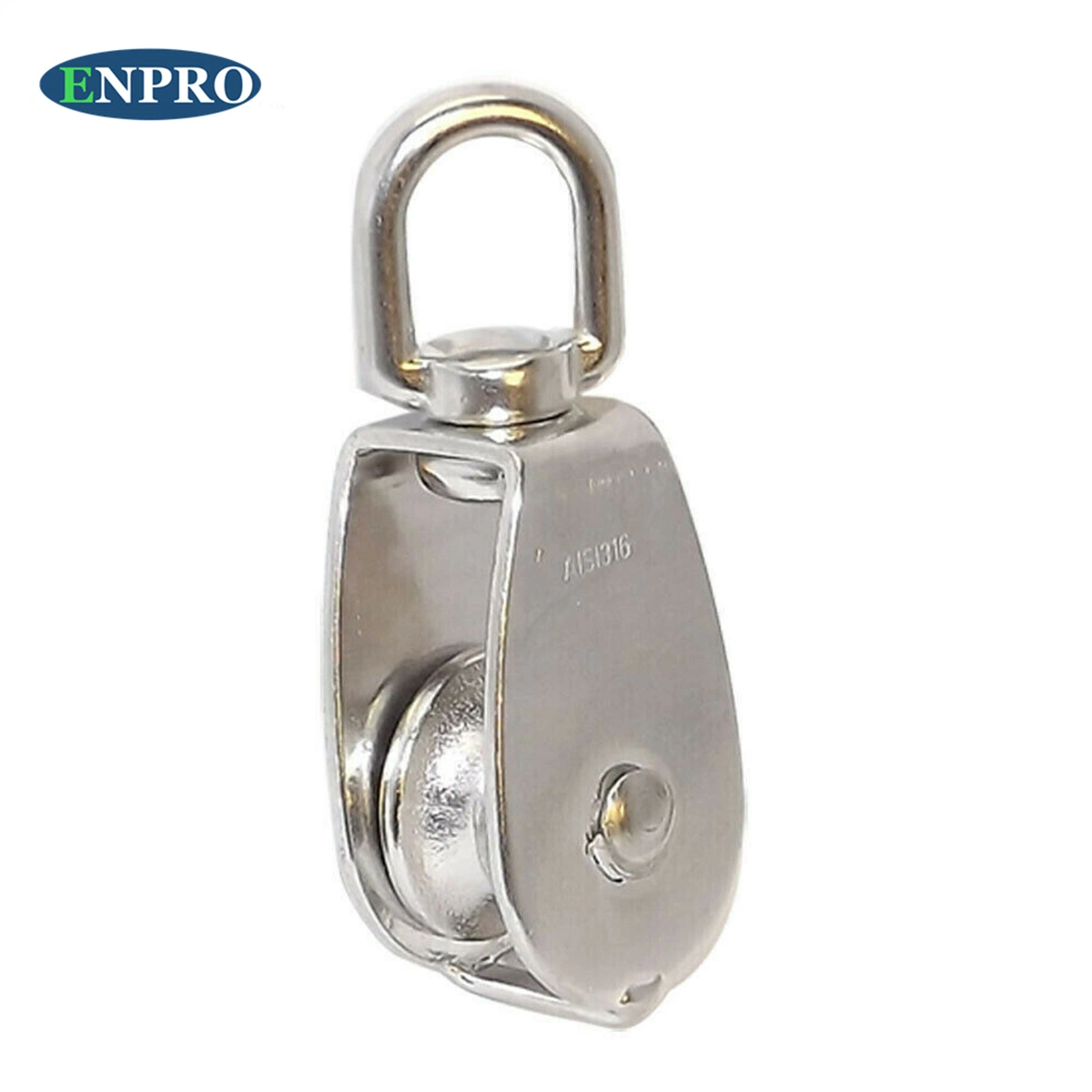 304 Stainless Steel Single Wheel Swivel Pulley Wire Rope Block