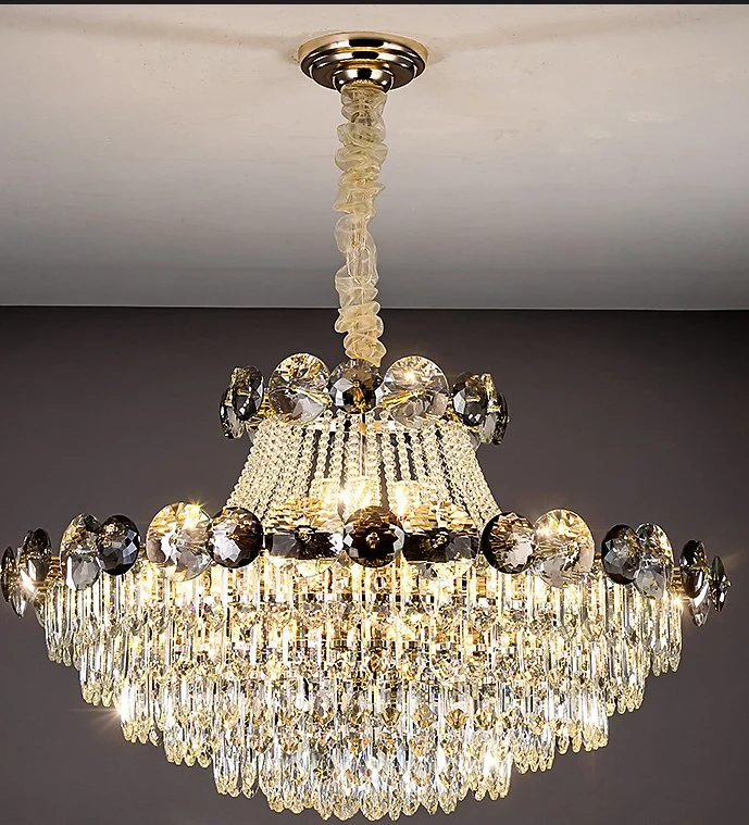 Nuevo diseño decoración interior LED cristal de lujo Chandelier lámpara colgante