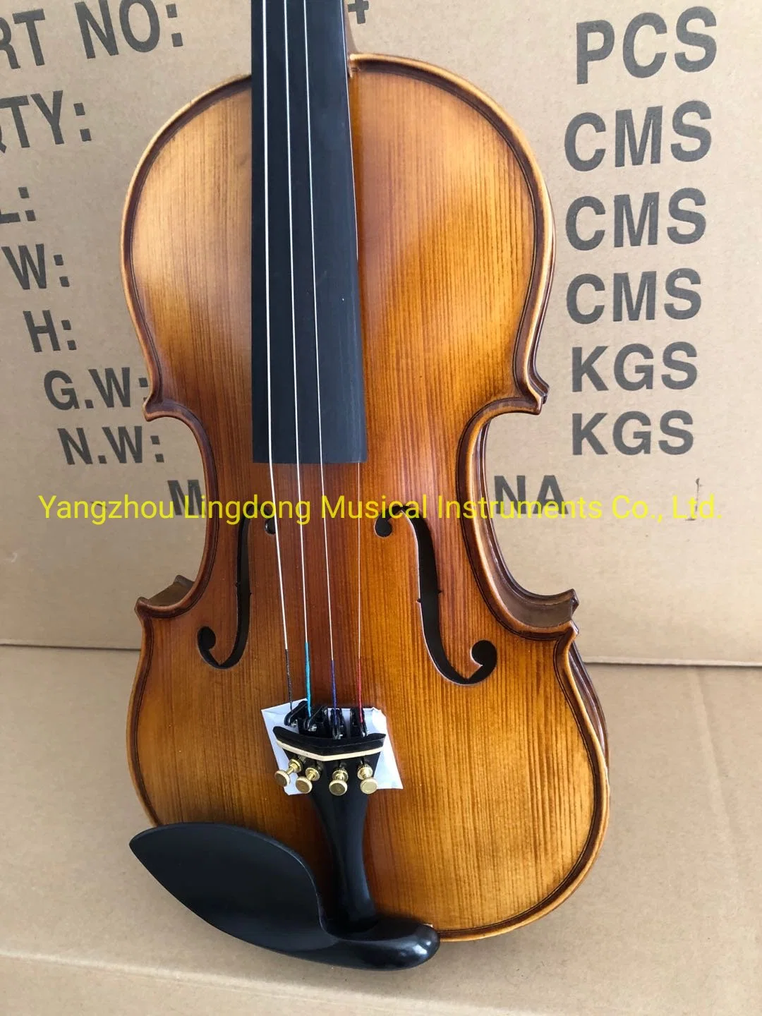 Hot Sale Handmade Flamed Violin 1/8-4/4 Made in China