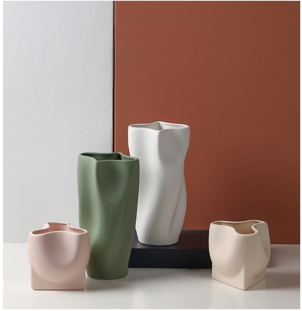 Morandi Vase Accesorios decoración para el hogar moderno de lujo de cerámica y porcelana Jarrones