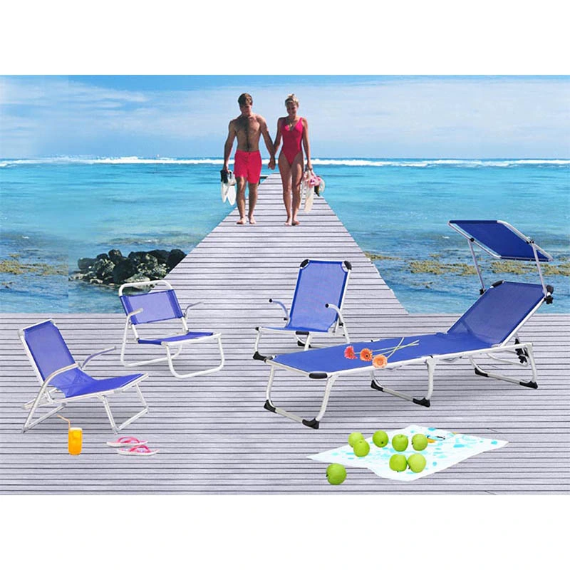 Hot Sales Lightweight Camping Folding Metal Steel Frame Beach Chairs for Lounger