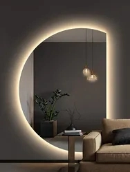 Half Moon Frameless Backlit LED Light Dressing Mirror