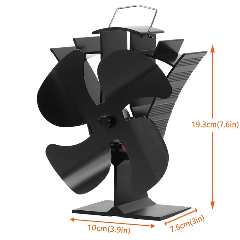 No Electronic Eco-Friendly Heat Powered Stove Fan with High quality/High cost performance 