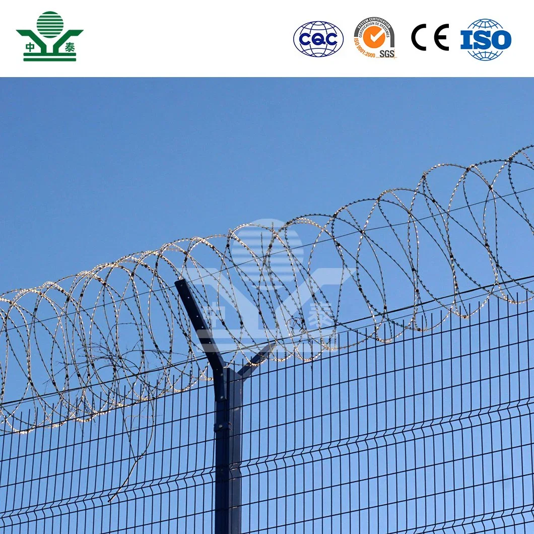 Zhongtai Safety Barbed Wire China Wholesalers 10 - 12 M Length Razor Wire Blade Used for Black Security Fencing