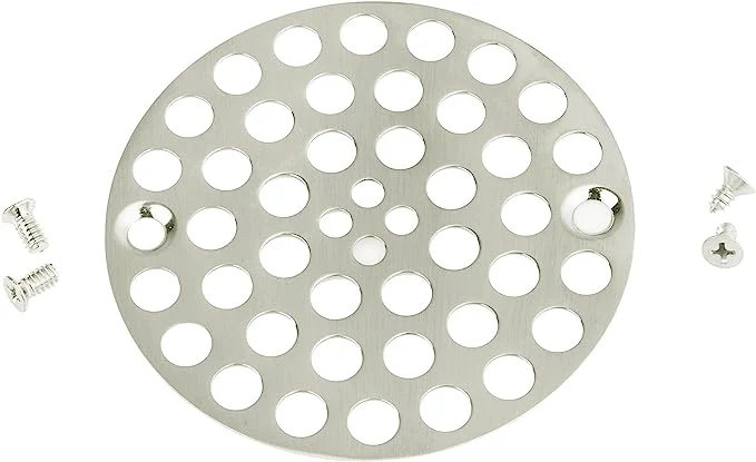 Stainless Steel Shower Hair Catcher Strainer Drain Protector Silicone Bathtub Cover