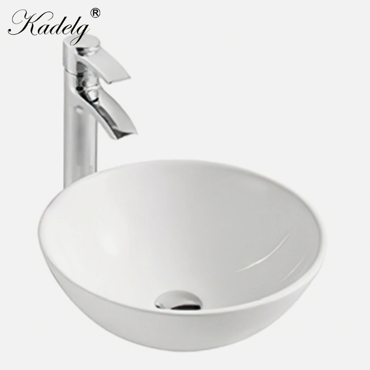 Popular Round Shape Single Bowl Ceramic Bathroom Washbasin