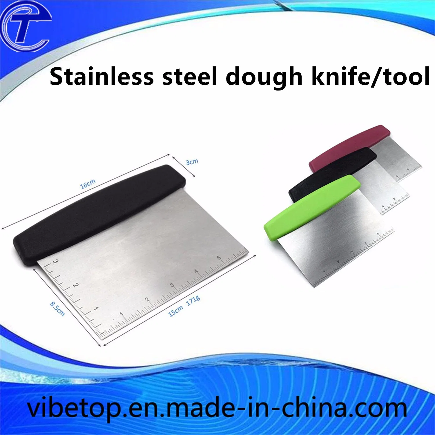 Wholesale/Supplier Cheaper Stainless Steel Durable Pizza Dough Scraper/Knife