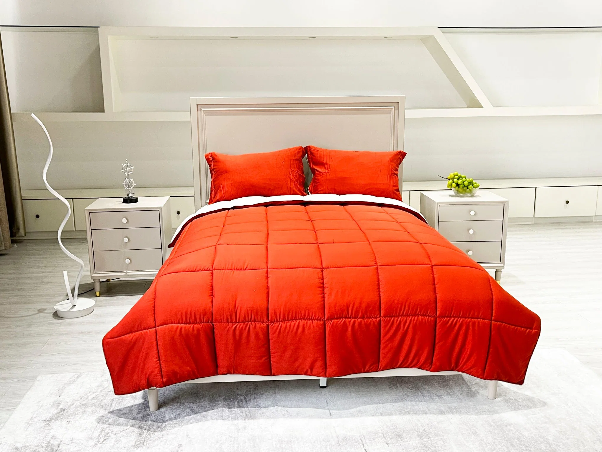 Ensemble de couette en polyester de haute qualité en gros pour lit king size - Literie confortable.