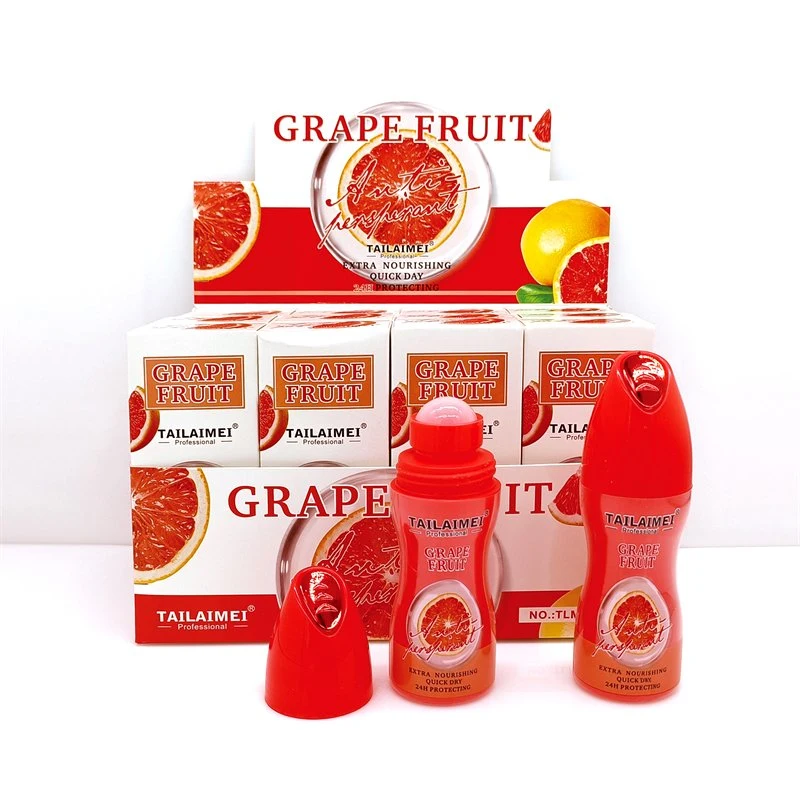 Fabricante Tailaimei Grape Natural frutas rolo de alumínio em desodorizante &amp; Antiperspirante corpo axila braço antiperspirante secreto