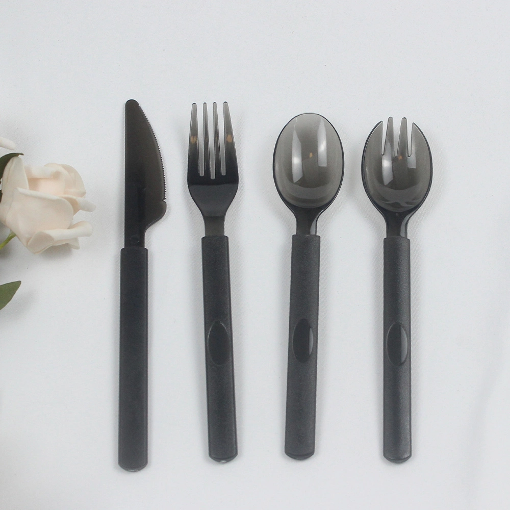 Luxury Disposable Plastic Cutlery 178mm PS Heavy Duty Fork for Dinner