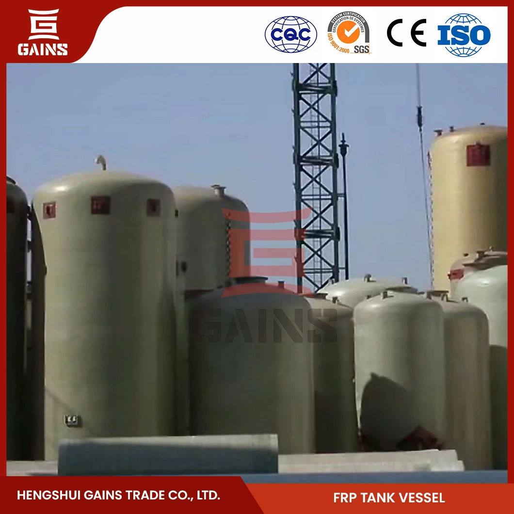 Tanque de presión de FRP ganancias de 250 galones de fabricación del tanque de propano de depósito de Equipos de Almacenamiento de Productos Químicos de China