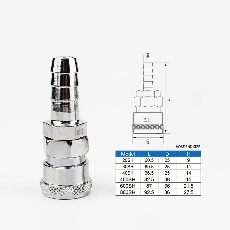 Steel Air Quick Couplers Pneumatic Air Hose Coupling