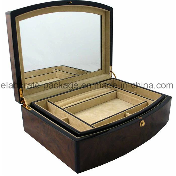 High End Wooden Jewelry Box Kit for Earring, Ring and Watch Storage