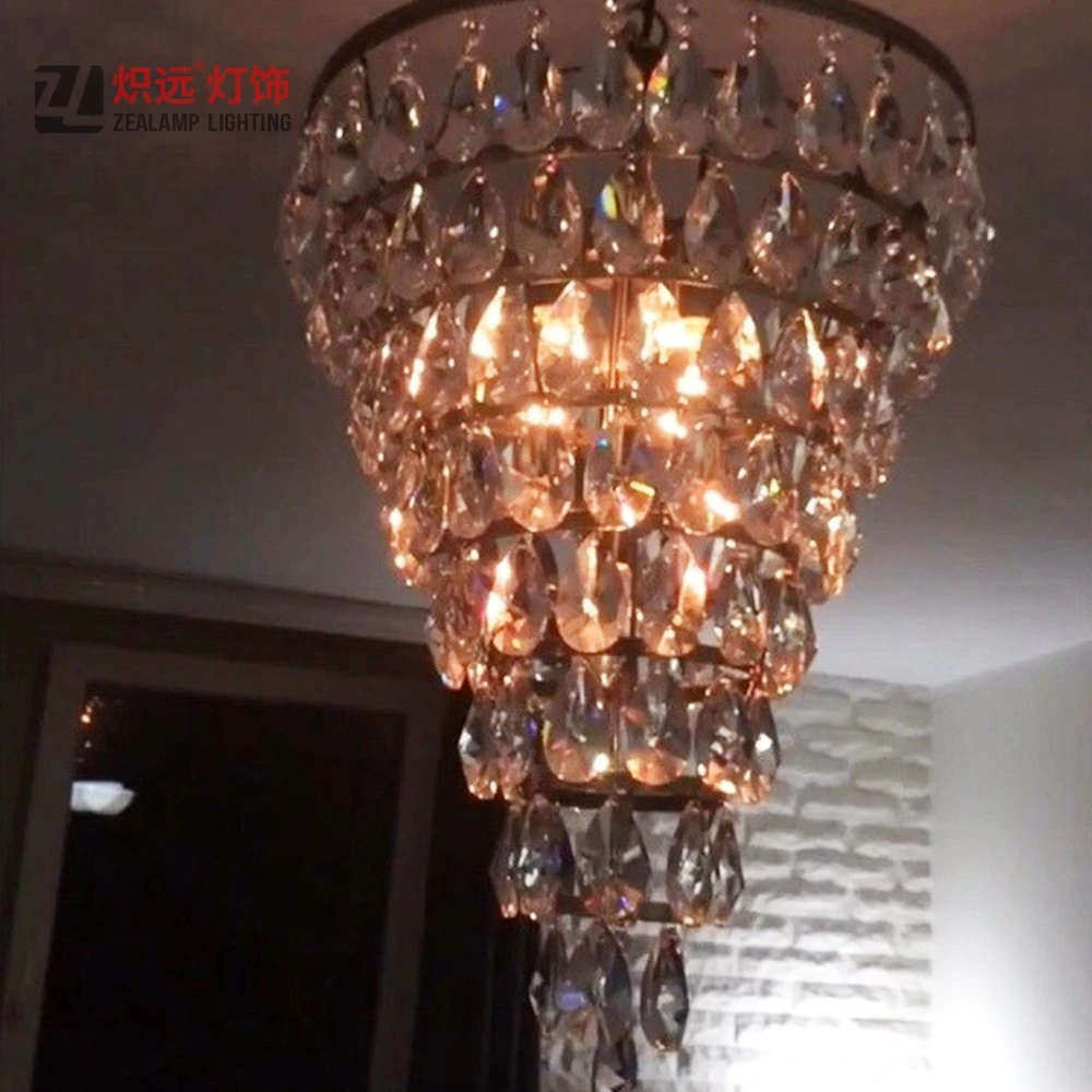 Estilo moderno Latina Metal Luxo Crystal lustre de iluminação