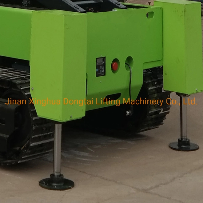 Mobile Lifting Platform with Automatic Leveling Support Legs Electric Track Crawler Scissor Man Lift