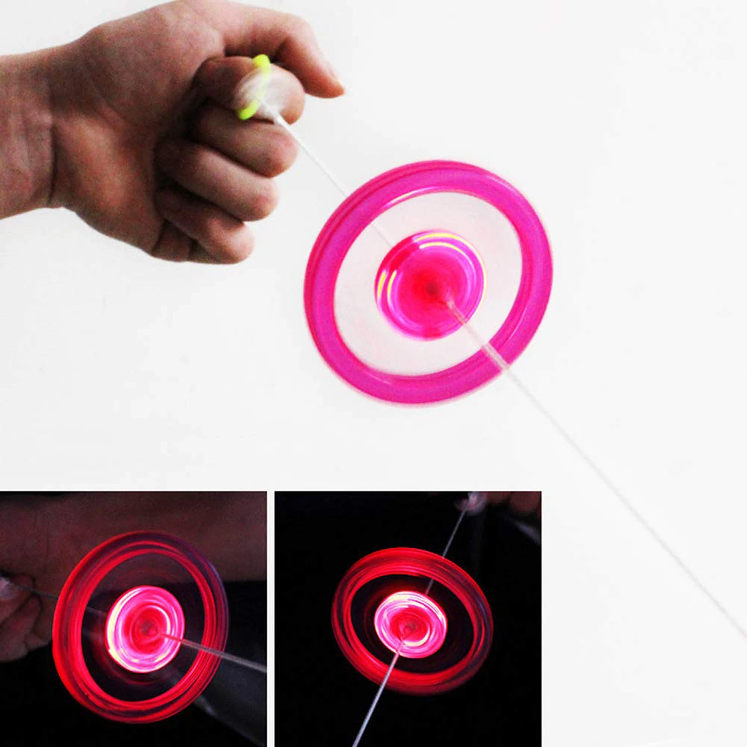 LED Flash Cable Gyro Flywheel Light Toys