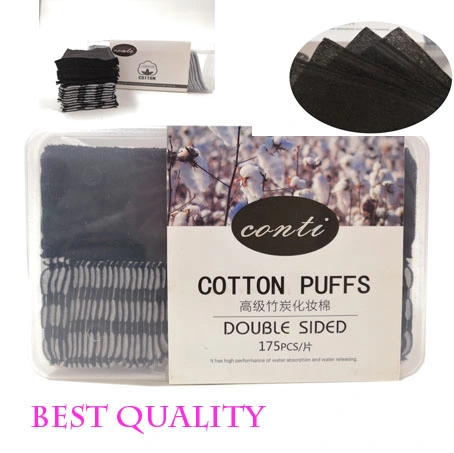 Wholesale Bamboo Charcoal Black Cosmetic Cotton Puff