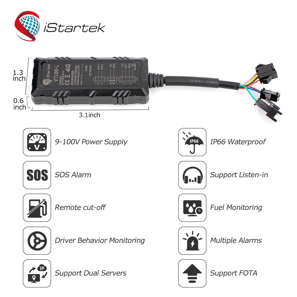 Sos Alarm Simcard Car Motorcycle Easy to Install Vehicle GPS Tk303f