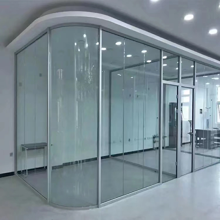 Office Furniture Interior Room Living Room Bathroom Divider Aluminum Frame Single Glass Partition Wall