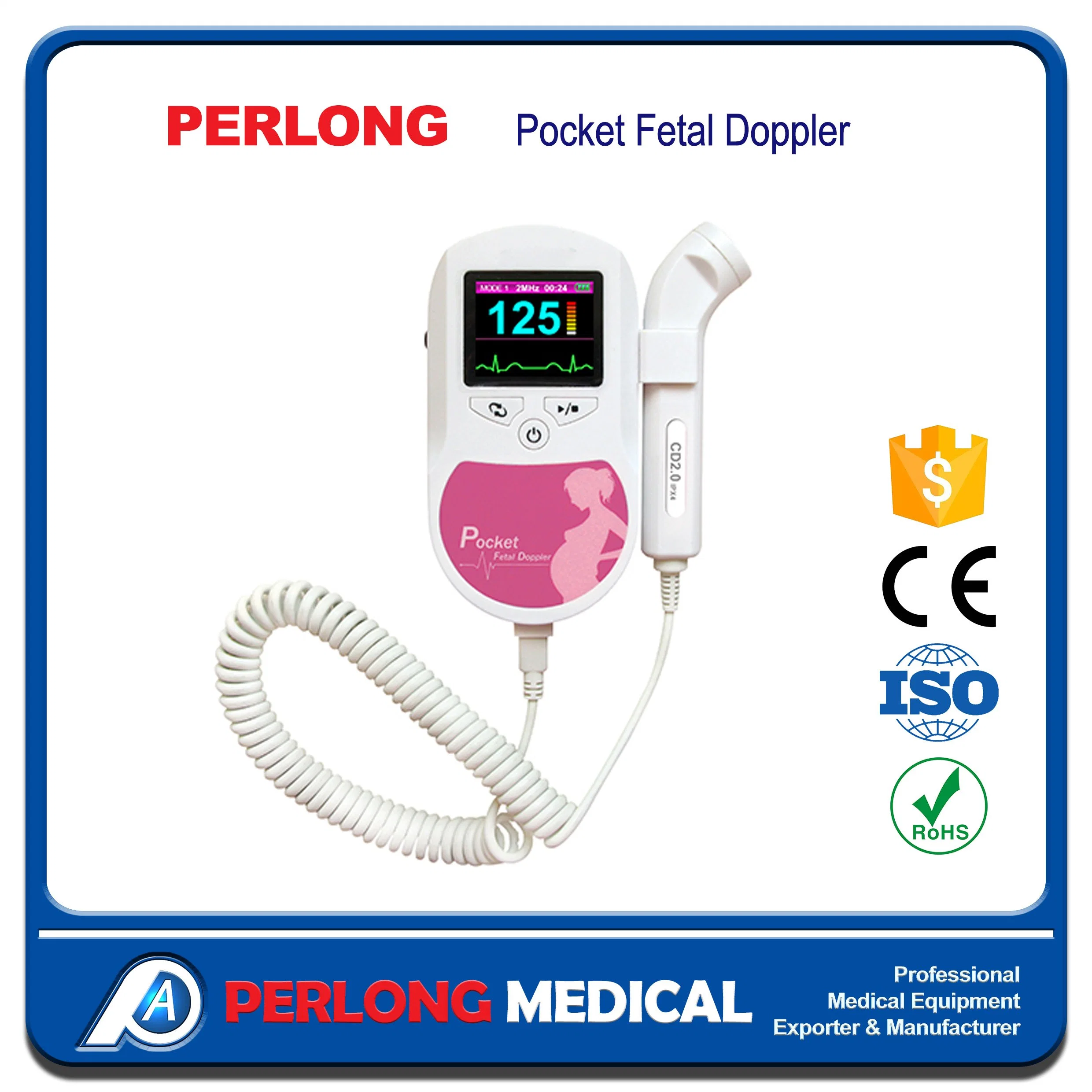 FHD-C2 baratos uso en el hogar Ulrasound Doppler fetal