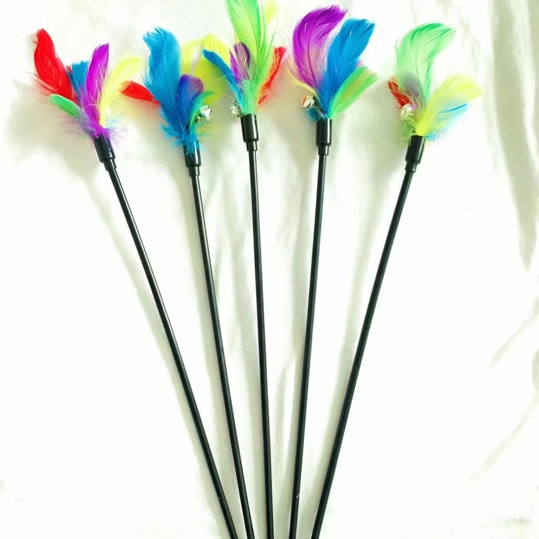 Teleskop Rod Katze Teaser Stick Haustier Pinsel Spielzeug-Set