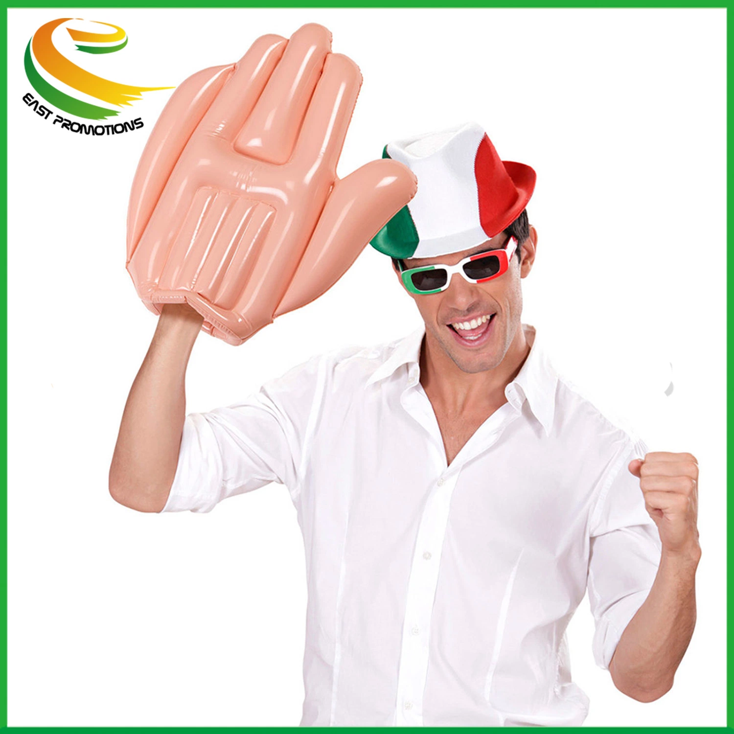 PE/PVC Inflatable Palm Hand, Plastic Fingers Giant Cheering Hand