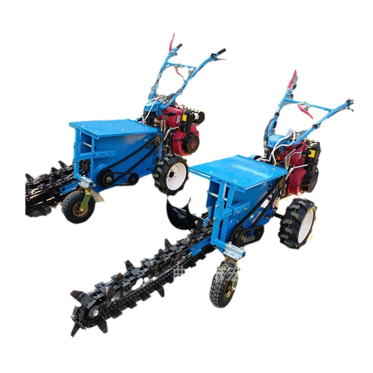 Road Trenching Cable Fiber Optic Ditch Digger Trenching Machine