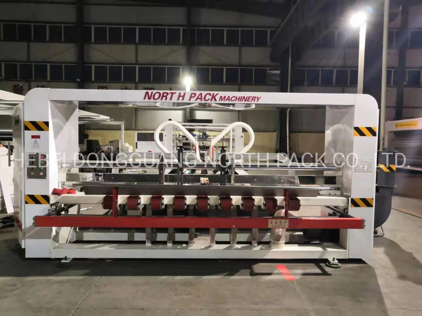 Automatic carton boxing making gluer bundler inline machine