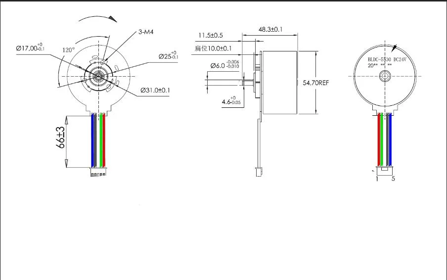 Outer Diameter 55mm Brushless DC High Performance Motor with Controller