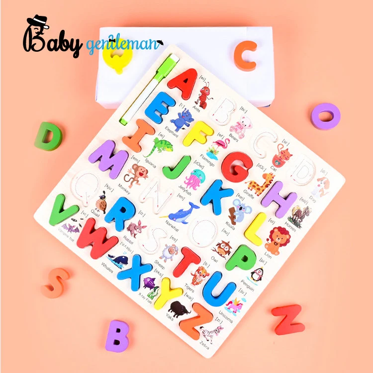 Wooden Educational Toy for Kids Board Game Alphabet Jigsaw Puzzle Z14136b