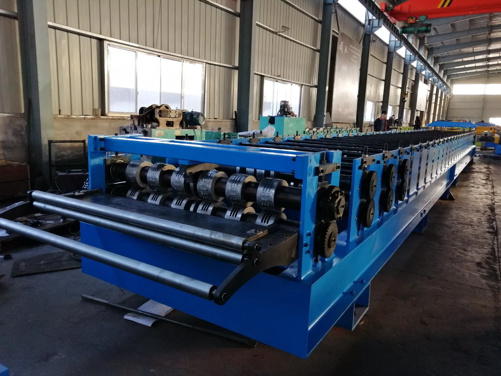 Automatic Floor Deck Tile Sheet Roll Forming Machine 980 Hot Sale Floorboard Making Machinery