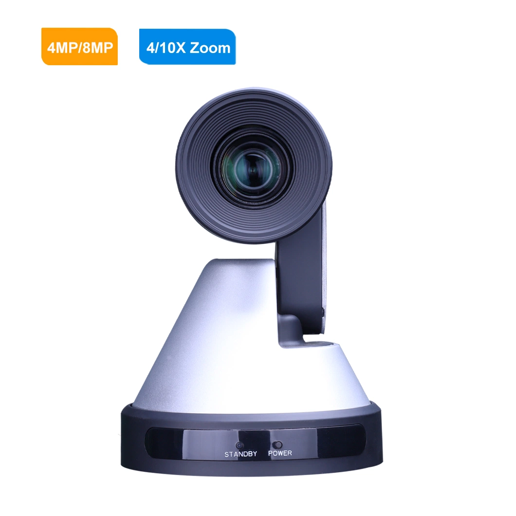 Conferência de vídeo com zoom ótico de 10X PTZ 4X USB da eletrónica de consumo Câmara do sistema transmissão em direto Webcam com controlo remoto de microfone omnidireccional
