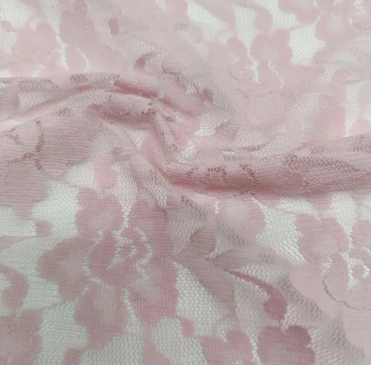 Generous Simple Style 95% Nylon 5% Spandex Lace Breathable Fabric for Underwear/Garment