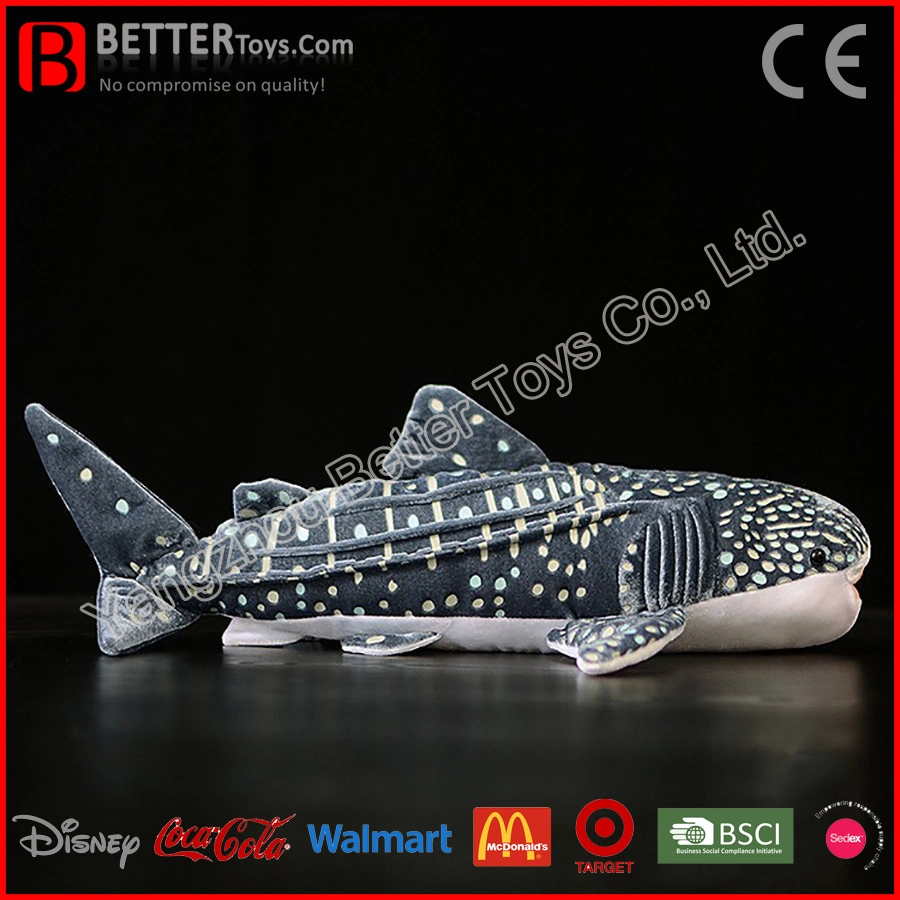 ASTM Promotion Gift Realistic Stuffed Animal Soft Whale Shark Plush Toy