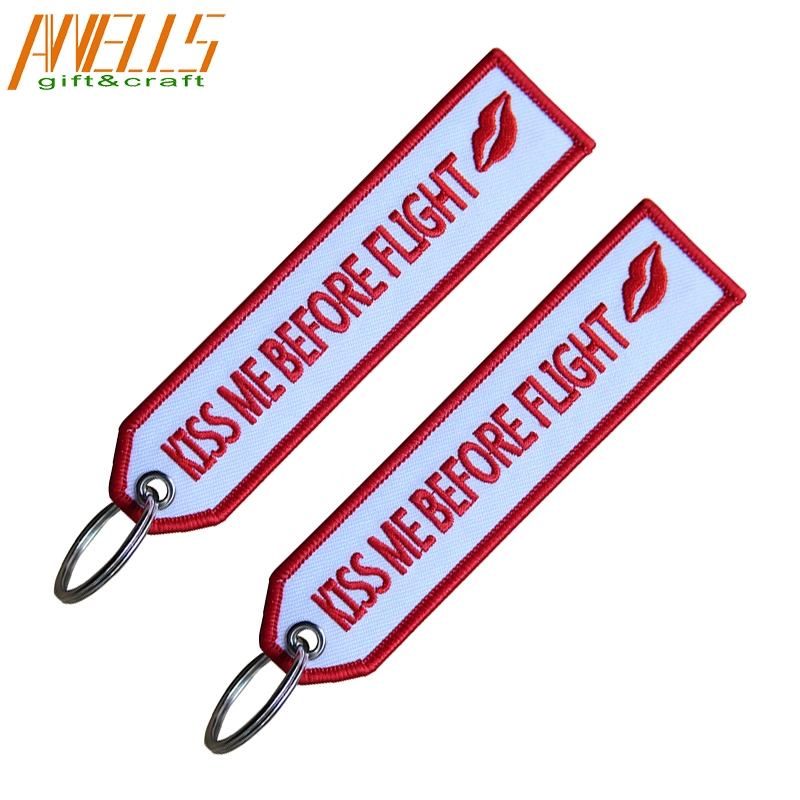 Twill Material und Stickerei Twill Pilot Key Tag Keyword Digital Preisschilder