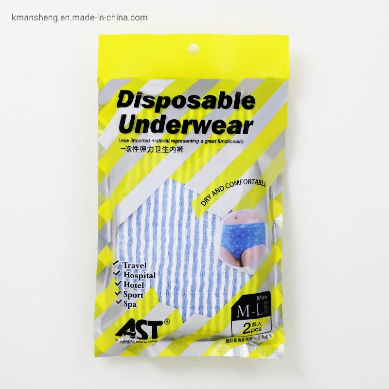 Disposable Underwear for Hotel Supplies Both Men and Women Non-Woven Printing Non-Wash Underpants