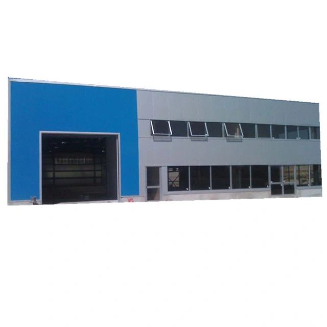 Galvanized and Painted Prefab Steel Construction Building with Insulated Materials for Roof and Wall