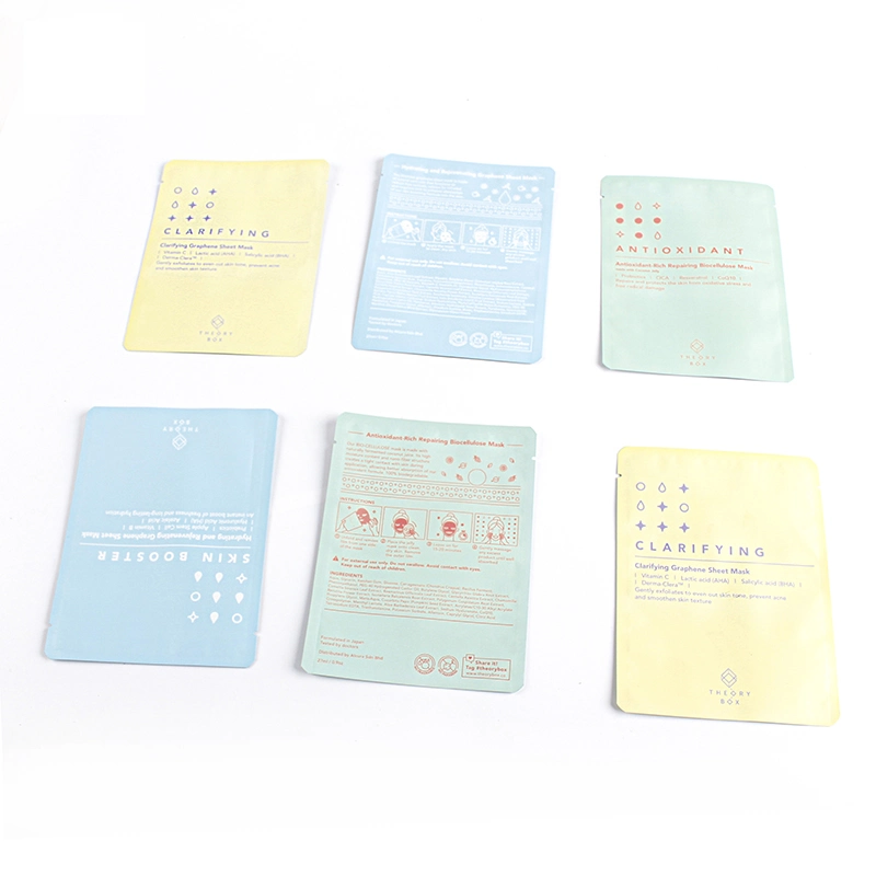 Digital Printing Custom Logo Cosmetic Plastic Facial Mask Packaging Bags