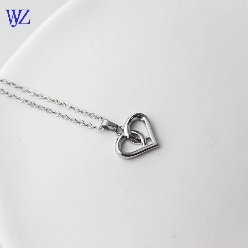 Hearts Jewelry Necklace with Stainless Steel Titanium Steell and Customized Logo