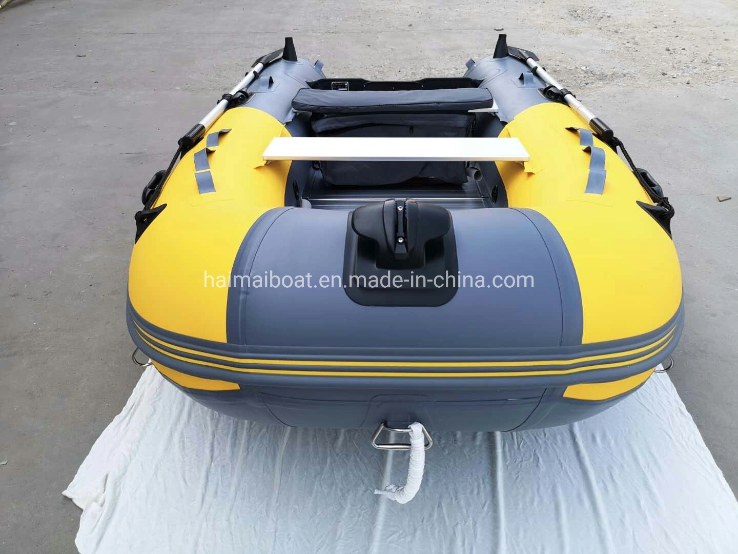 China Hot Sale Boat Style 8.8FT 2.7m Hypalon Heytex Mehler PVC Inflatable Boat with Aluminum Floor Coastwise Cruiser Boat Fishing Dinghy Ferry Boat Rowing Boat