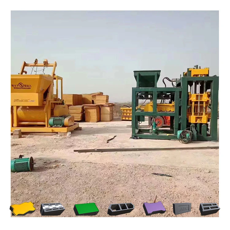 Qt10-15 Full Automatic Hollow Hourdis Curbstone Slab Block Automatic Brick Making Machine